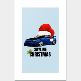 Skyline Christmas { Skyline GTR R34 } Posters and Art